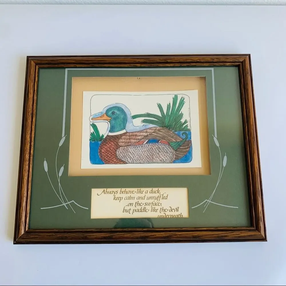 1982 Mallard Duck Watercolor Art